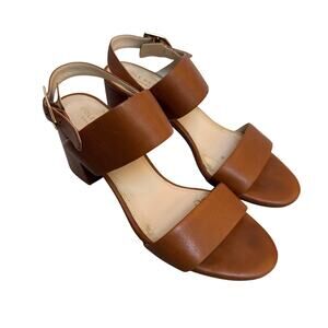 Cole Haan Avani City Tan Leather Heel Sandal 8.5